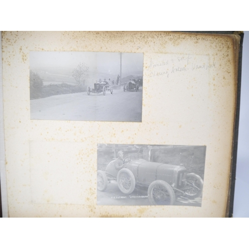 5235 - (Motor Racing, Grand Prix Sunbeams.) An early 20th Century photograph album containing 50+ mounted p... 