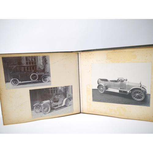 5235 - (Motor Racing, Grand Prix Sunbeams.) An early 20th Century photograph album containing 50+ mounted p... 