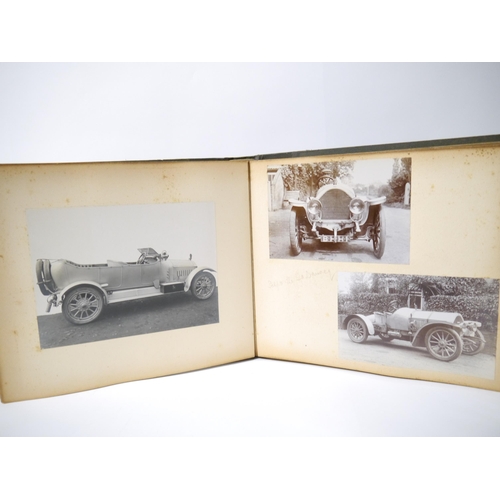 5235 - (Motor Racing, Grand Prix Sunbeams.) An early 20th Century photograph album containing 50+ mounted p... 