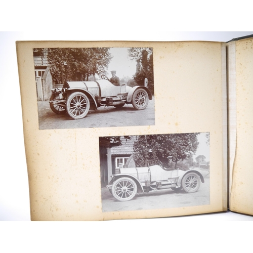 5235 - (Motor Racing, Grand Prix Sunbeams.) An early 20th Century photograph album containing 50+ mounted p... 