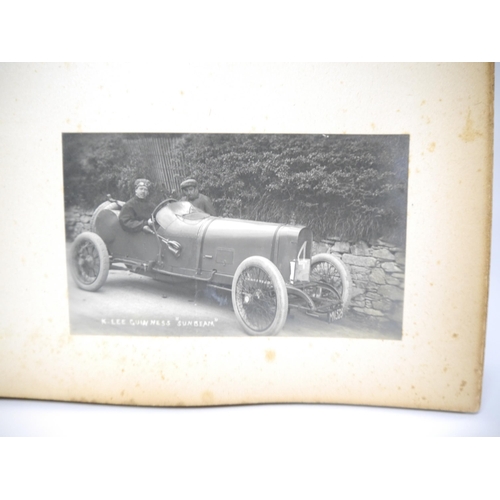 5235 - (Motor Racing, Grand Prix Sunbeams.) An early 20th Century photograph album containing 50+ mounted p... 