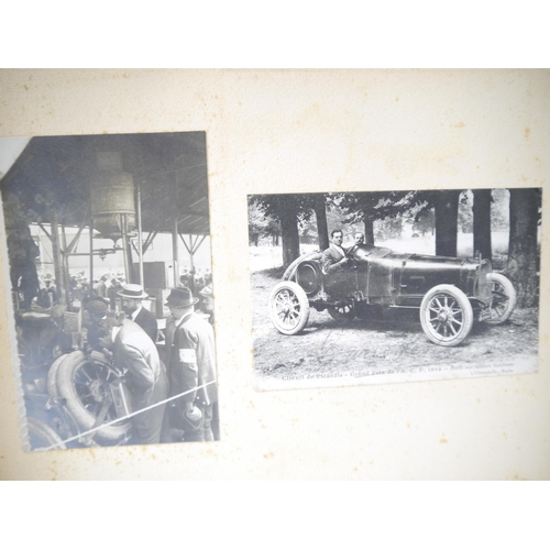 5235 - (Motor Racing, Grand Prix Sunbeams.) An early 20th Century photograph album containing 50+ mounted p... 