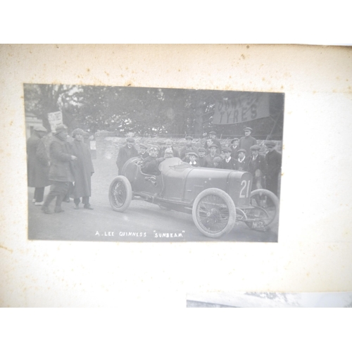 5235 - (Motor Racing, Grand Prix Sunbeams.) An early 20th Century photograph album containing 50+ mounted p... 