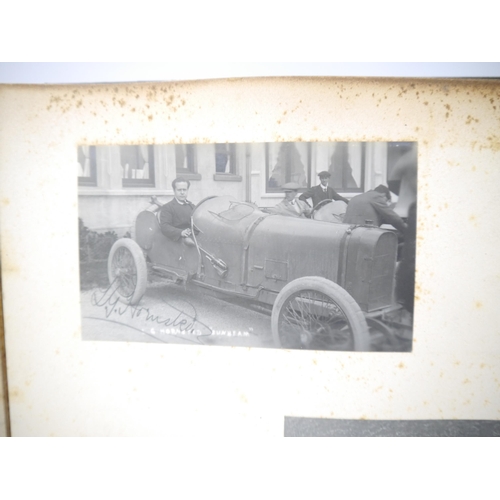 5235 - (Motor Racing, Grand Prix Sunbeams.) An early 20th Century photograph album containing 50+ mounted p... 