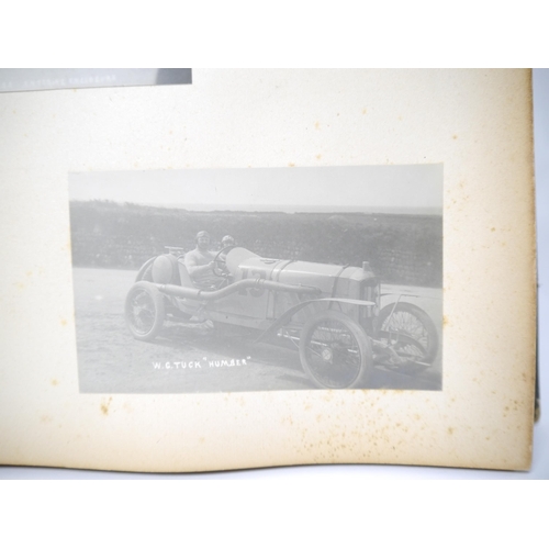 5235 - (Motor Racing, Grand Prix Sunbeams.) An early 20th Century photograph album containing 50+ mounted p... 