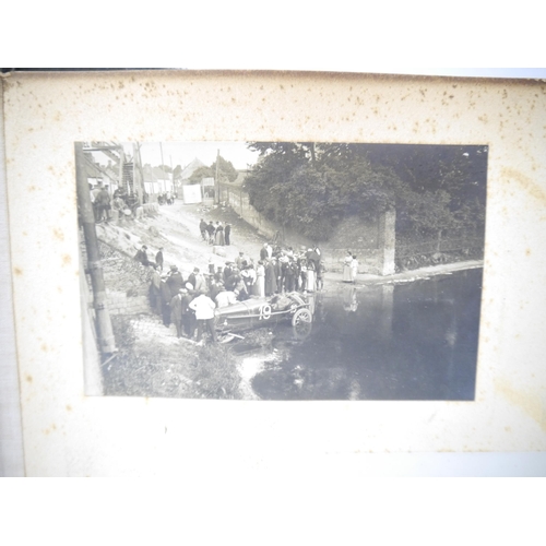 5235 - (Motor Racing, Grand Prix Sunbeams.) An early 20th Century photograph album containing 50+ mounted p... 