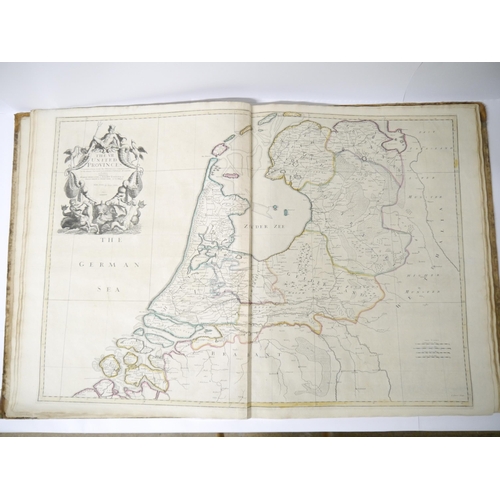 5277 - (Atlas.) John Senex, an untitled early to mid 18th Century atlas, 32 maps, comprising uncoloured eng... 