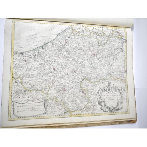 5277 - (Atlas.) John Senex, an untitled early to mid 18th Century atlas, 32 maps, comprising uncoloured eng... 