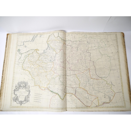 5277 - (Atlas.) John Senex, an untitled early to mid 18th Century atlas, 32 maps, comprising uncoloured eng... 