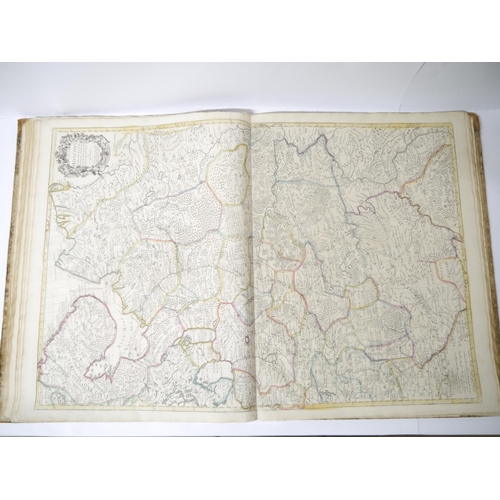 5277 - (Atlas.) John Senex, an untitled early to mid 18th Century atlas, 32 maps, comprising uncoloured eng... 