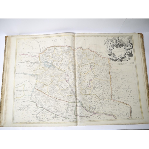 5277 - (Atlas.) John Senex, an untitled early to mid 18th Century atlas, 32 maps, comprising uncoloured eng... 