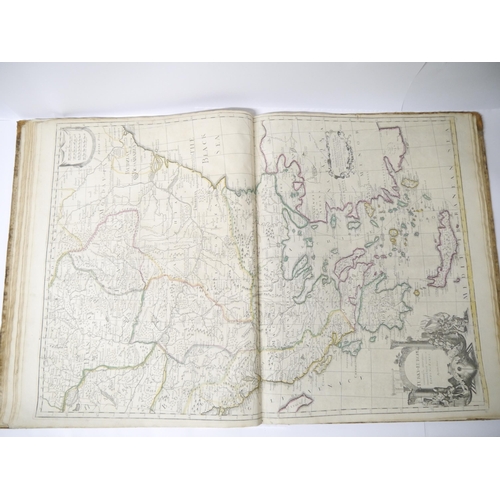 5277 - (Atlas.) John Senex, an untitled early to mid 18th Century atlas, 32 maps, comprising uncoloured eng... 