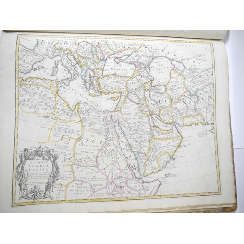 5277 - (Atlas.) John Senex, an untitled early to mid 18th Century atlas, 32 maps, comprising uncoloured eng... 