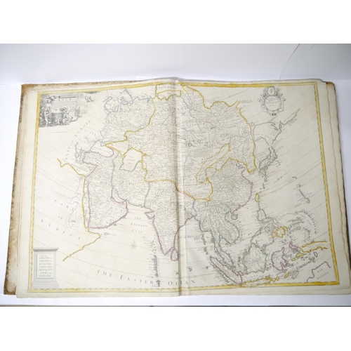 5277 - (Atlas.) John Senex, an untitled early to mid 18th Century atlas, 32 maps, comprising uncoloured eng... 