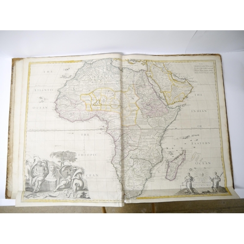 5277 - (Atlas.) John Senex, an untitled early to mid 18th Century atlas, 32 maps, comprising uncoloured eng... 