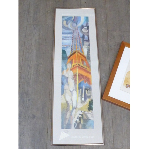 1013 - A Robert Delaunay framed Philadelphia Museum of Modern art poster and a print after Sonia Delaunay o... 