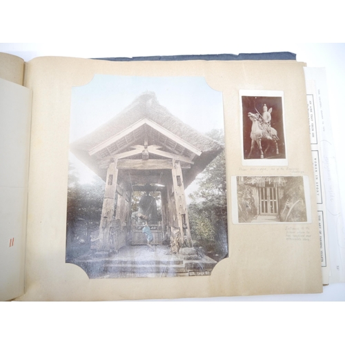 5276 - (Japan.) An album containing 75+ albumen print views of Japan c.1890-1900, of which 30 hand tinted, ... 