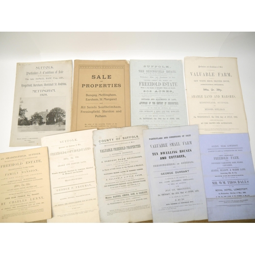 5350 - A packet of Suffolk sale particulars, mainly Bungay area circa 1860s to early 20th Century, includin... 