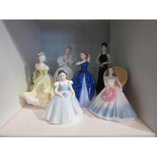 1386 - Five Doulton ladies and one Coalport (6)