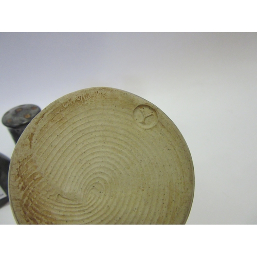 1366 - A Yelland Pottery four piece cruet set in grey glaze