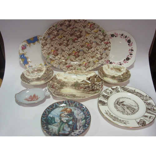 1288 - A collection of plates and dishes including Spode 