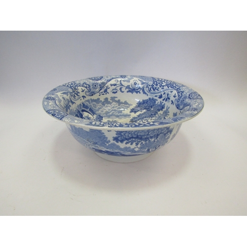 1193 - A Spode blue and white bowl, a/f - star crack to base, 31cm diameter