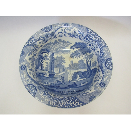 1193 - A Spode blue and white bowl, a/f - star crack to base, 31cm diameter