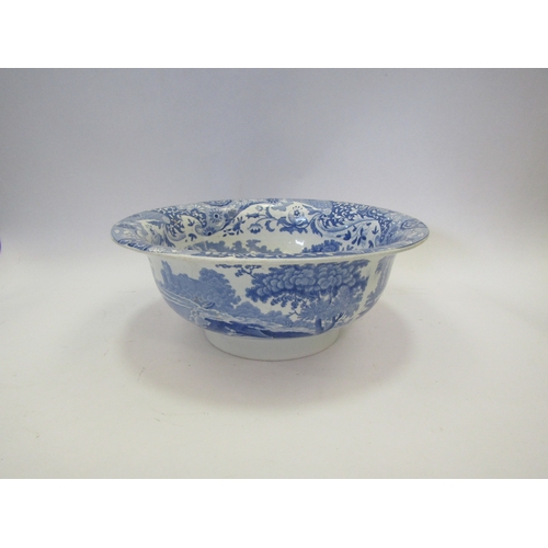 1193 - A Spode blue and white bowl, a/f - star crack to base, 31cm diameter