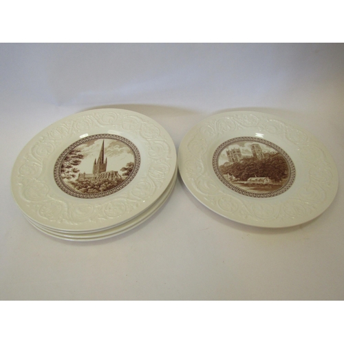 1385 - A set of five Wedgwood LNER Cathedral plates including Norwich, Ely and York Minster