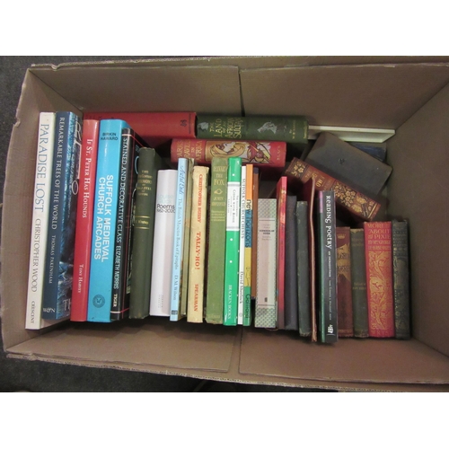 1172 - A box of books including Suffolk Medieval Church Arcades