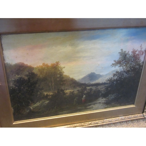 1086 - A gilt-framed Victorian oil on canvas entitled 'View Near Pwellheli; Carman', 22cm x 32cm image size