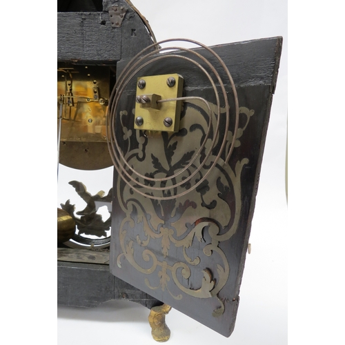 8058 - A 19th Century French bracket clock of balloon form with decorative ormolu mounts. Brass dial with e... 