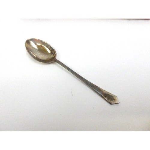 7128 - A set of Travis, Wilson & Co Ltd Elizabeth II Coronation coffee spoons, all assayed in a different t... 