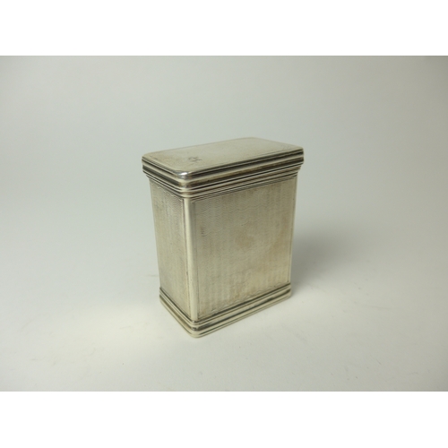 7135 - A Georgian Allen Dominy silver reeded peppermint box, 6cm x 4.8cm x 3cm, London 1807, 71g