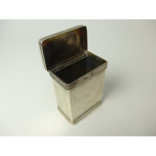 7135 - A Georgian Allen Dominy silver reeded peppermint box, 6cm x 4.8cm x 3cm, London 1807, 71g