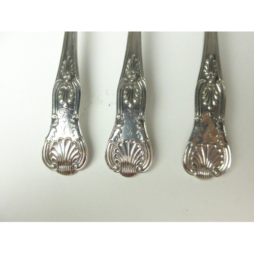 7118 - A John Round & Son silver serving spoon, Sheffield 1928 and three John Round 