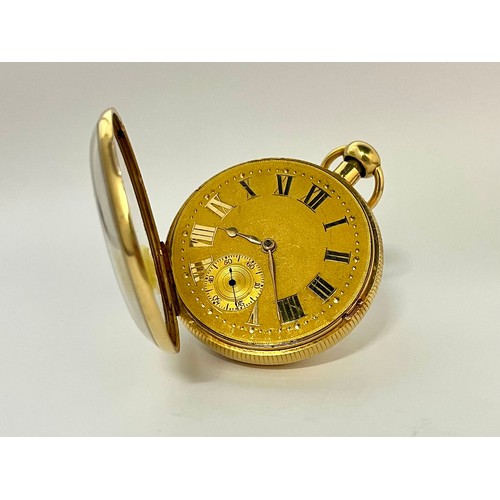 5050 - GRAYHURST HARVEY & CO: A mid 19th Century 18ct gold open-faced quarter-repeating chronometer pocket ... 