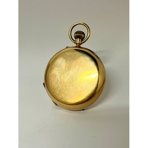 5070 - WILLIAM OWEN OF LEEDS: An early 20th Century 9ct gold full hunter chronograph pocket watch, English ... 