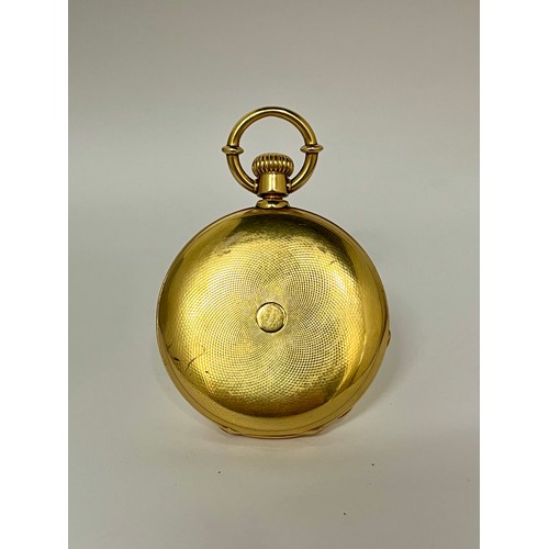 5067 - J. ALFRED JURGENSEN: A late 19th Century 18ct gold full hunter pocket watch, Swiss movement, movemen... 