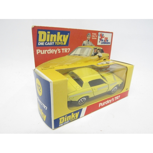 9437 - Two boxed Dinky Toys diecast model cars to include 112 The New Avengers Purdey's Triumph TR7 in yell... 