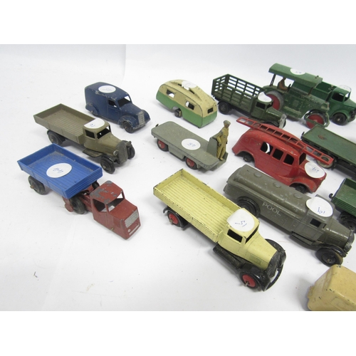 9365 - A group of twenty playworn Dinky Toys diecast commercial, emergency service and other vehicles, to i... 