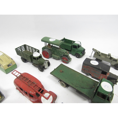 9365 - A group of twenty playworn Dinky Toys diecast commercial, emergency service and other vehicles, to i... 