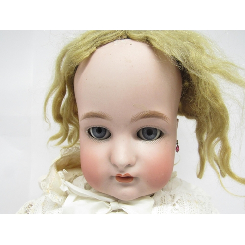 9247 - An early 20th Century Simon and Halbig for Kammer and Reinhardt and bisque head girl doll with blond... 