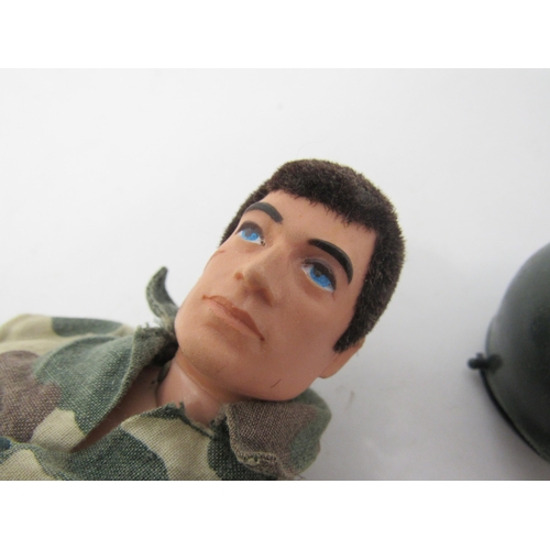 9217 - Four vintage Palitoy Action Man figures (some replaced hands, one missing hand), with a quantity of ... 