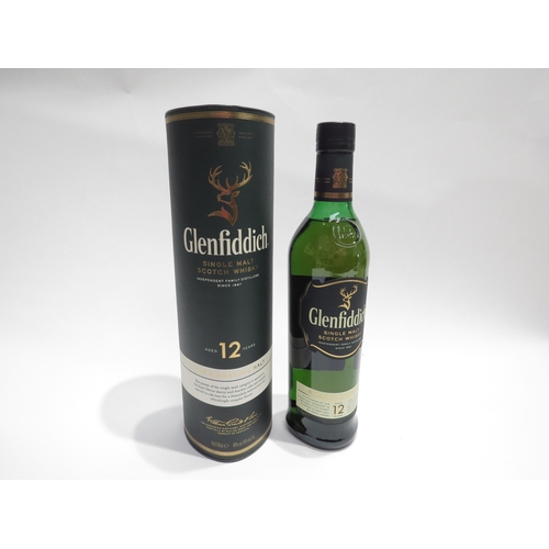 8069 - Glenfiddich 12 Year Old Single Malt Scotch Whisky, 700ml, in tube