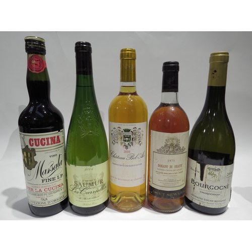 8299 - 5 bottles of various wine, 2008 Dom. Coche-Bizouard Borgogne Chardonnay, 1975 Dom. De Vilatte Sainte... 