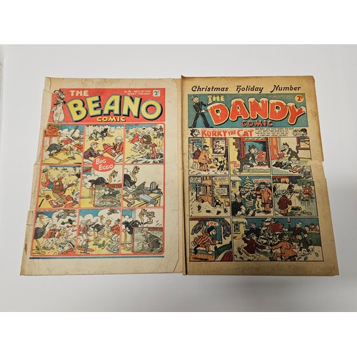 9034 - A group of vintage 1940s/50s comics to include 'Dandy', 'Beano', and 'The Champion and Triumph' incl... 