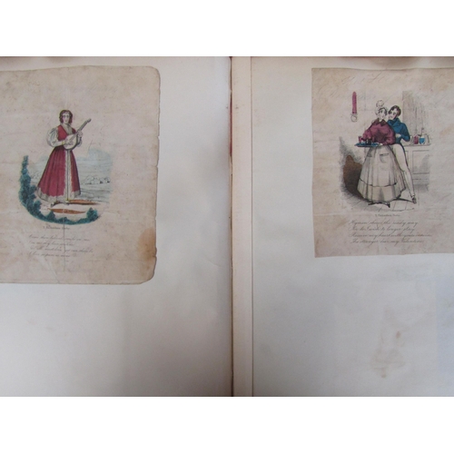 5222 - A folio album containing approximately 150 valentines and friendship cards, plus other 18th & 19th C... 