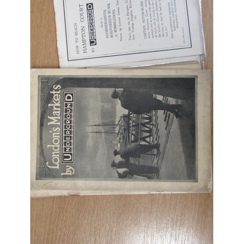 5226 - A packet of assorted early 20th Century London Underground, LGOC, and railway booklets & ephemera, i... 