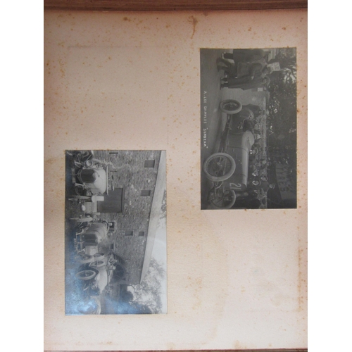 5235 - (Motor Racing, Grand Prix Sunbeams.) An early 20th Century photograph album containing 50+ mounted p... 